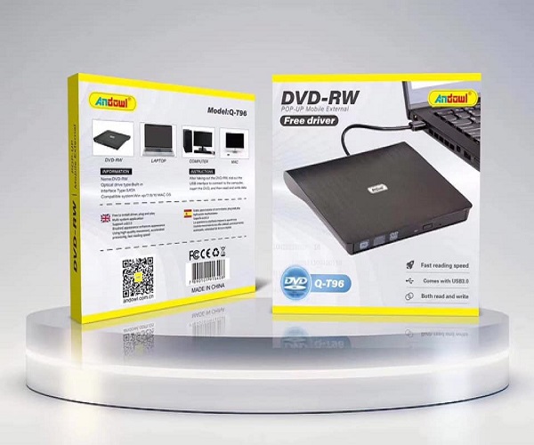 USB Εξωτερική Συσκευή Ανάγνωσης / Εγγραφής CD / DVD - RW Αndowl